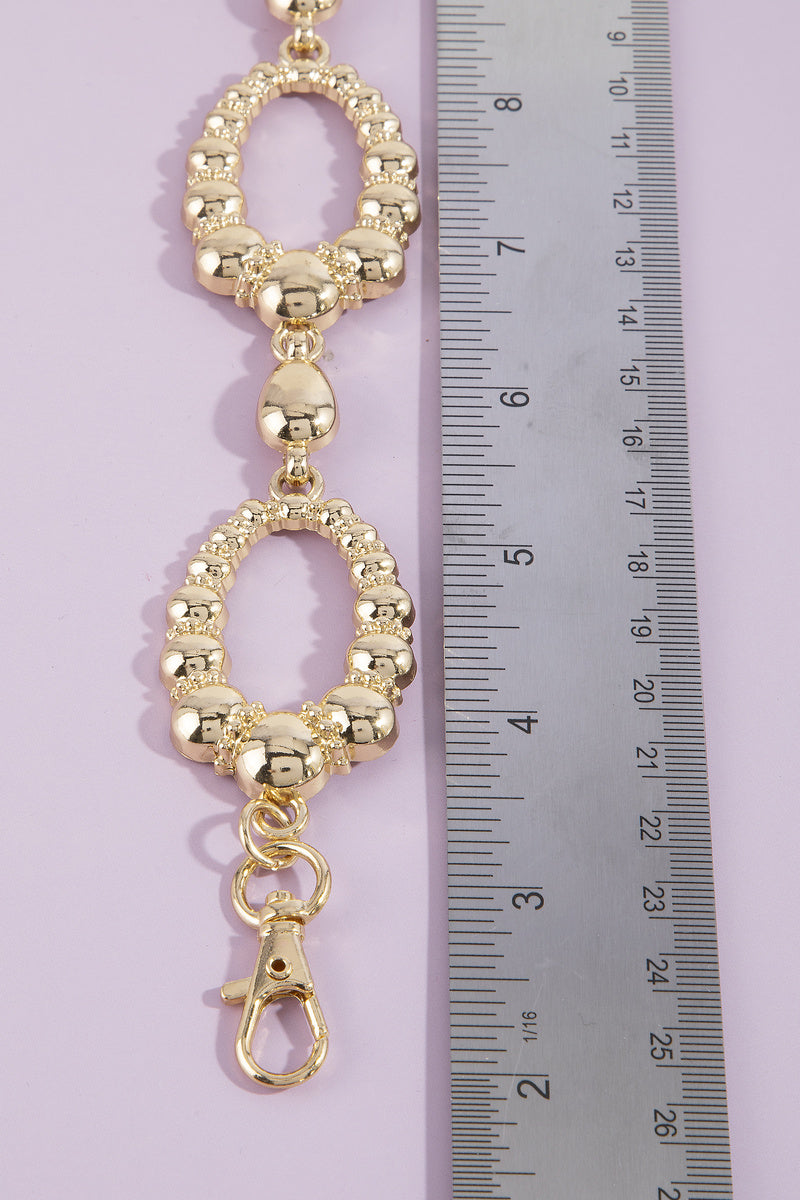 Polished Open Oval Link Chain Belt