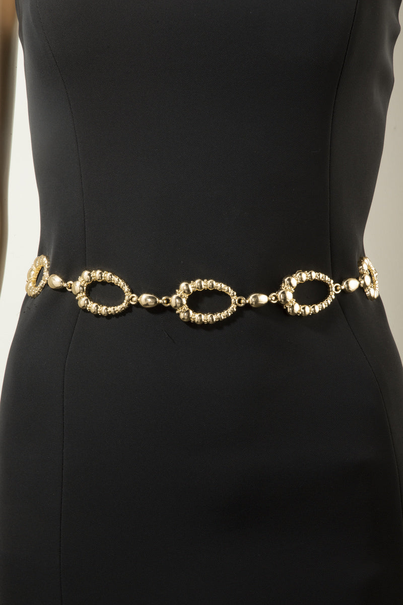 Polished Open Oval Link Chain Belt