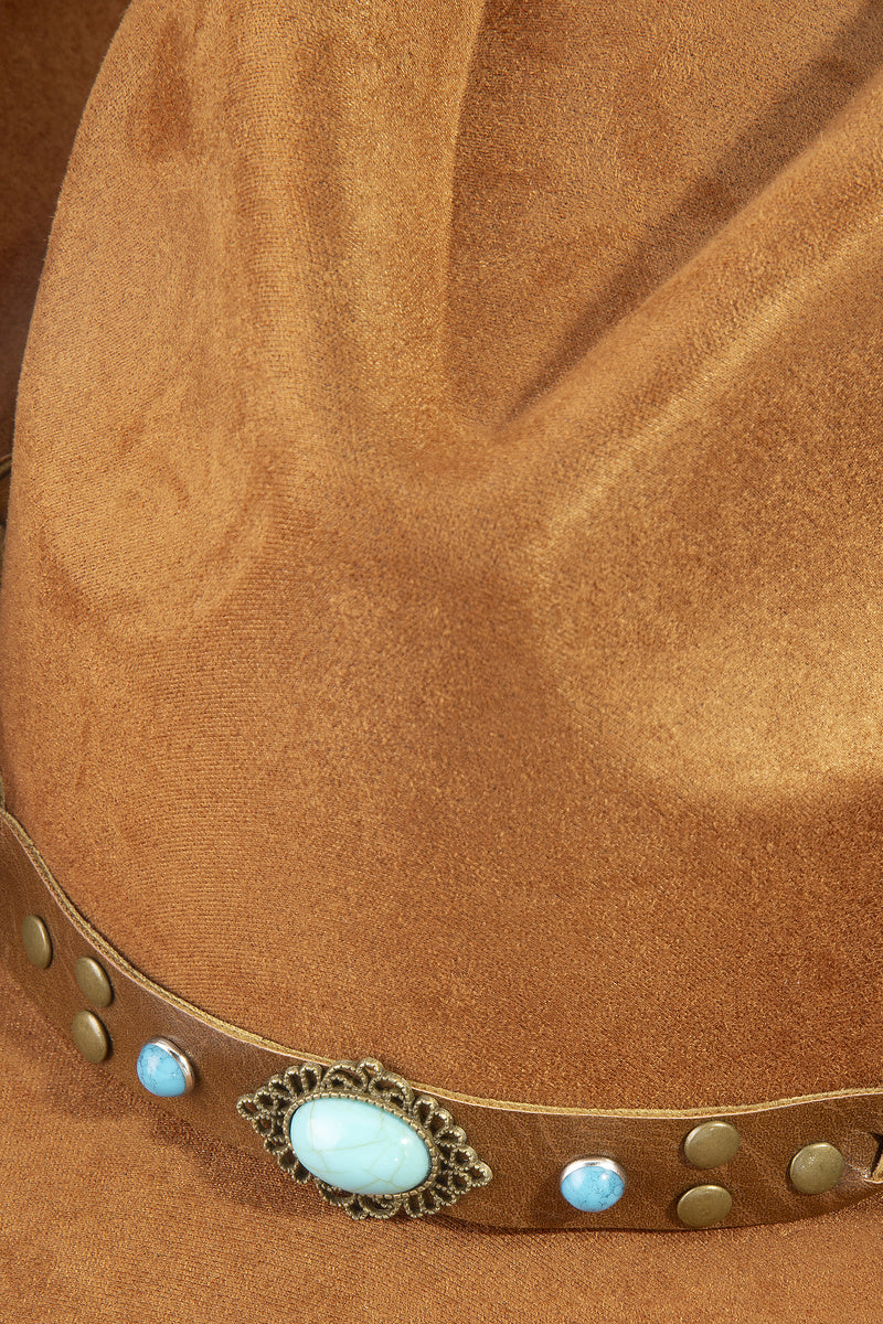 Western Cowboy Hat With Braided Turquoise Band