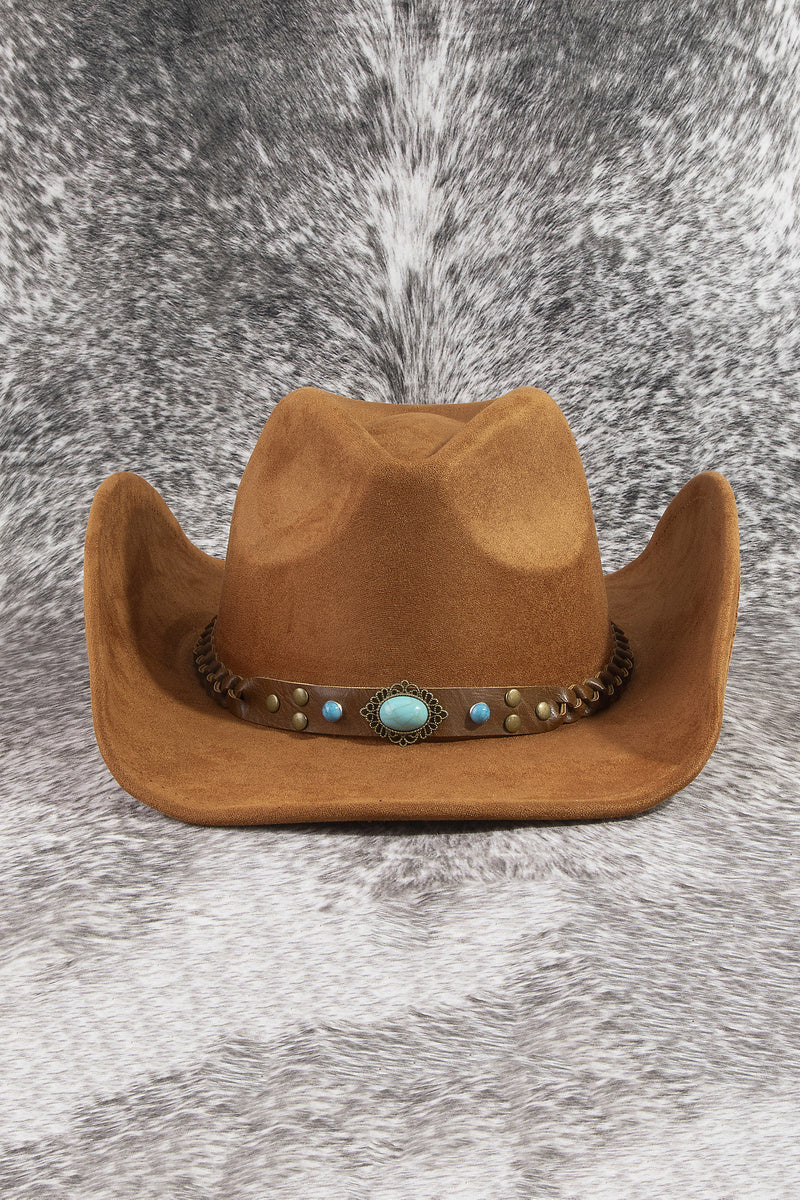 Western Cowboy Hat With Braided Turquoise Band