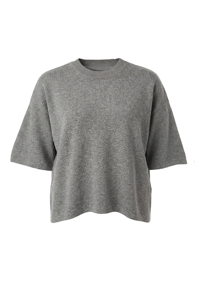 MS Lupi Knit T-Shirt - Gunmetal Melange