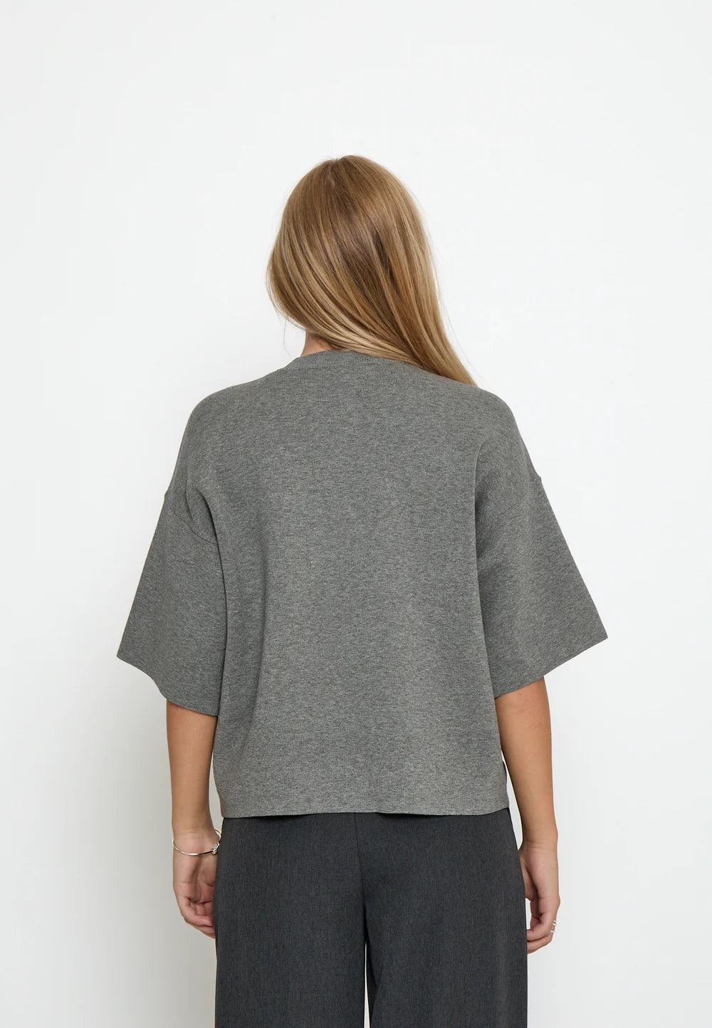 MS Lupi Knit T-Shirt - Gunmetal Melange