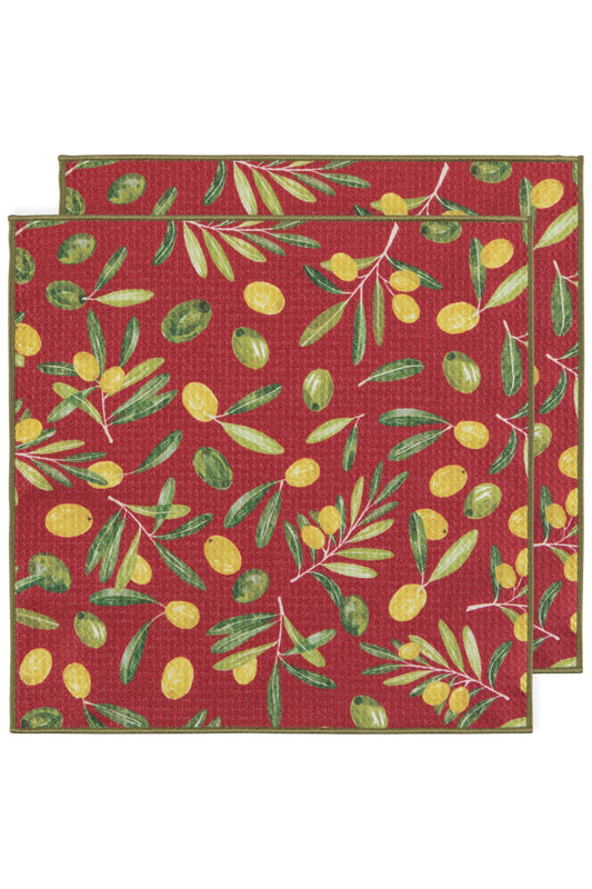 Olive Oil Recycled Microfibre Dishcloth Set