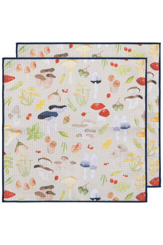 Field Mushrooms Recycled Microfibre Dishcloth Set