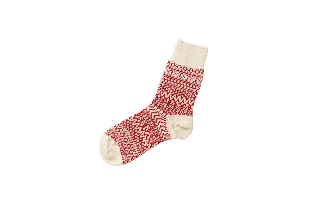 Nishiguchi Kutsushita Wool Jacquard Socks