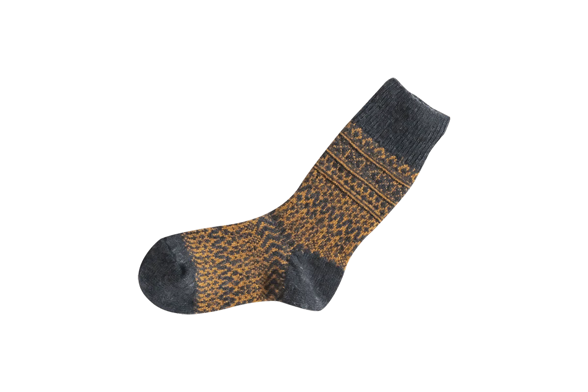Nishiguchi Kutsushita Wool Jacquard Socks