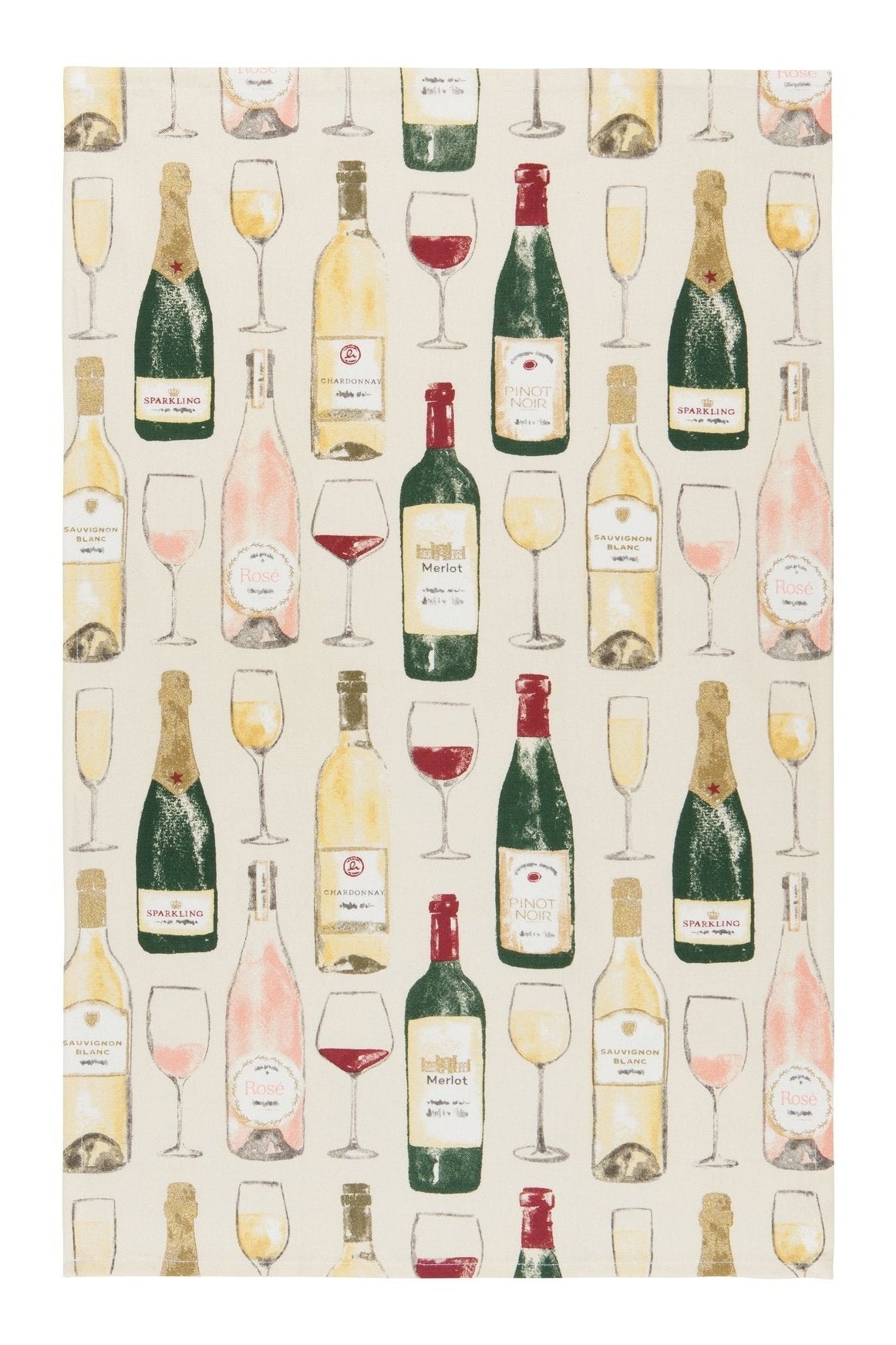 Sommelier Printed Cotton Dishtowel