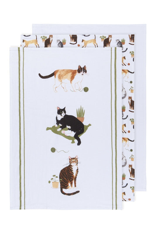 Cat Collective Bakers Floursack Dishtowels Set of 3