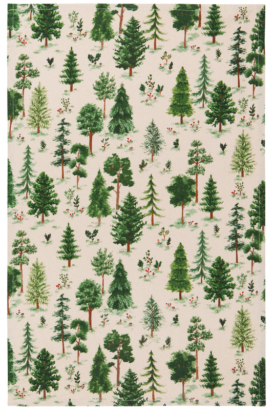 Woodland Printed Cotton Dishtowel