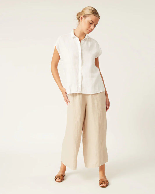 Domi Linen Twill Pants - Army