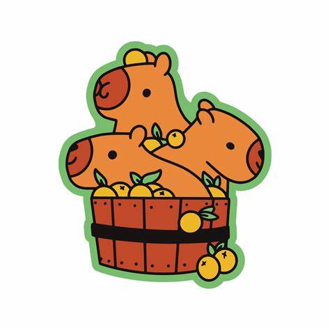 Capybara Party Sticker