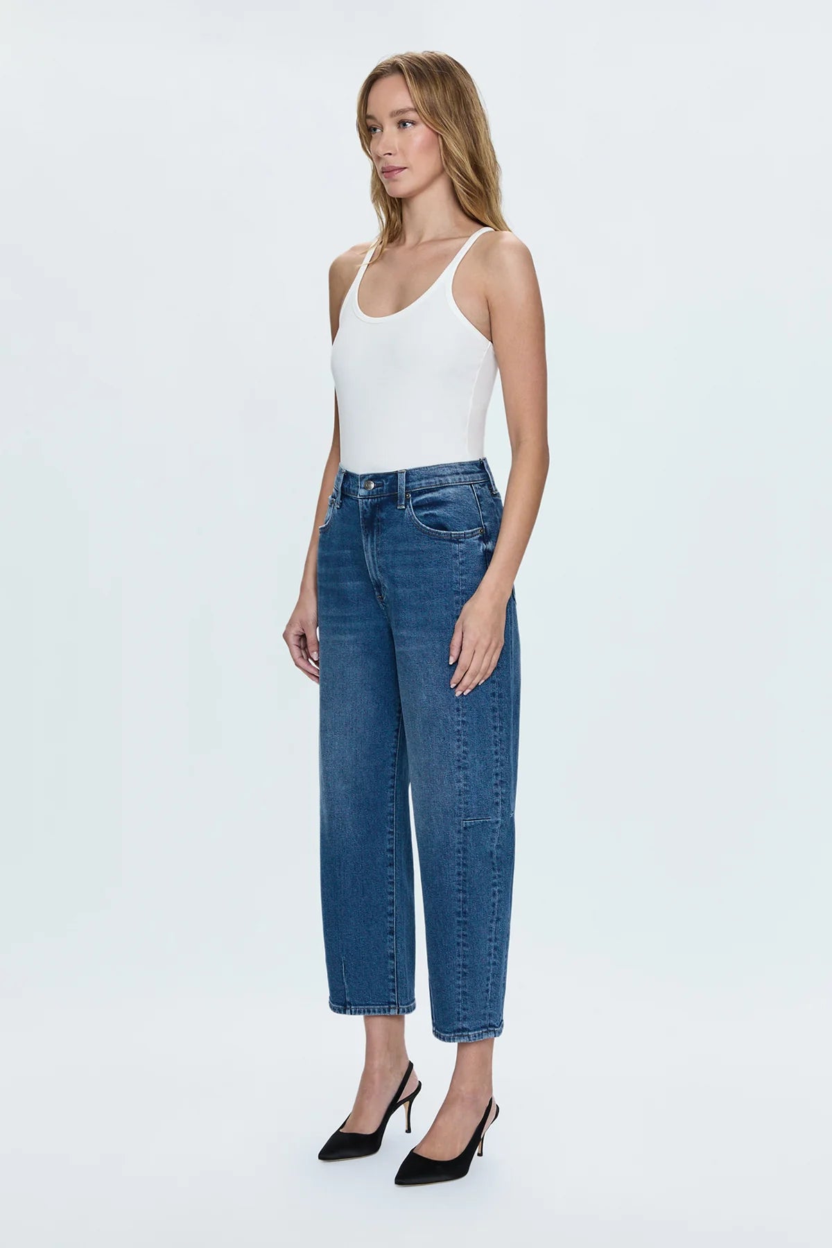 Eli High Rise Barrel Jean - Arched