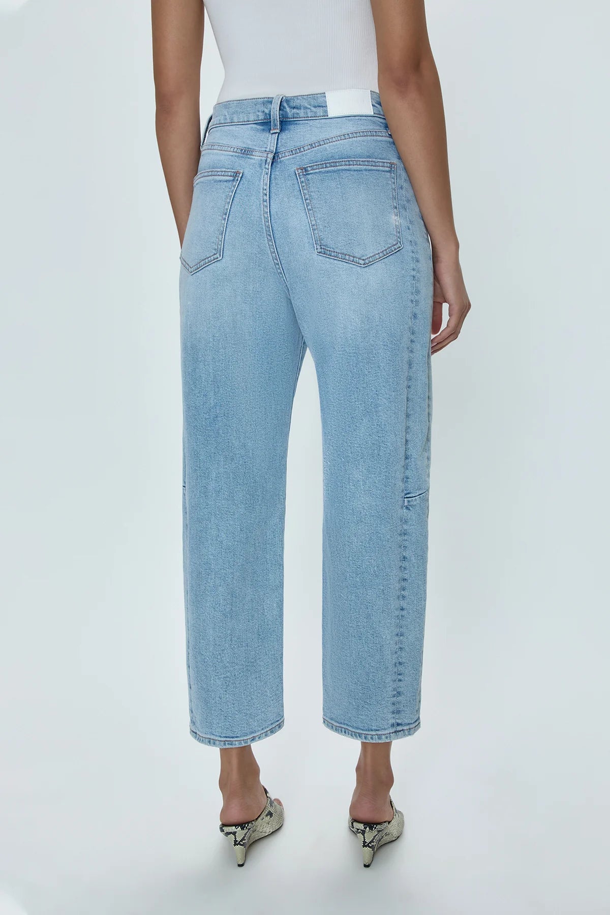 Eli High Rise Barrel Leg Jeans | Sun Kissed