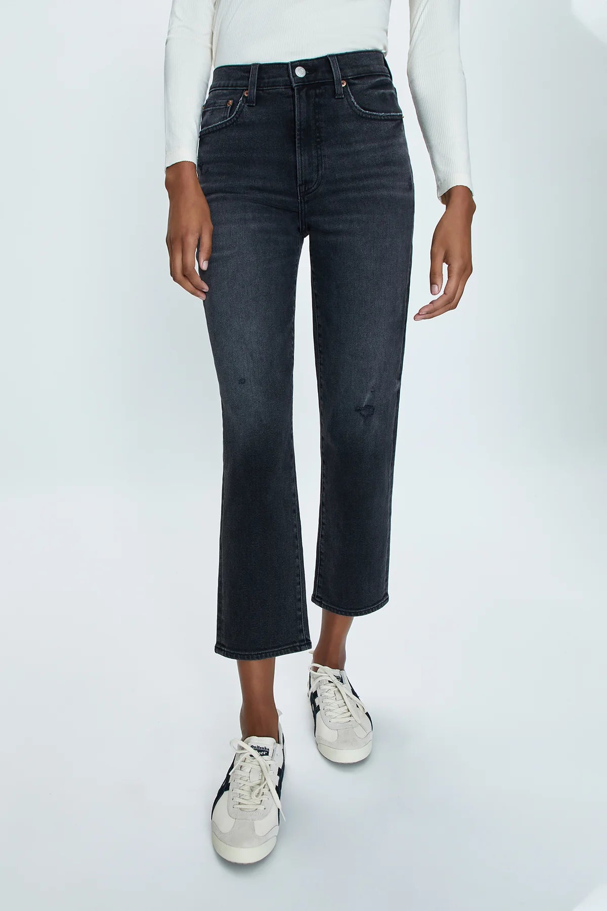 CHARLIE High Rise Cropped Straight Leg Jeans | Flat Iron Vintage