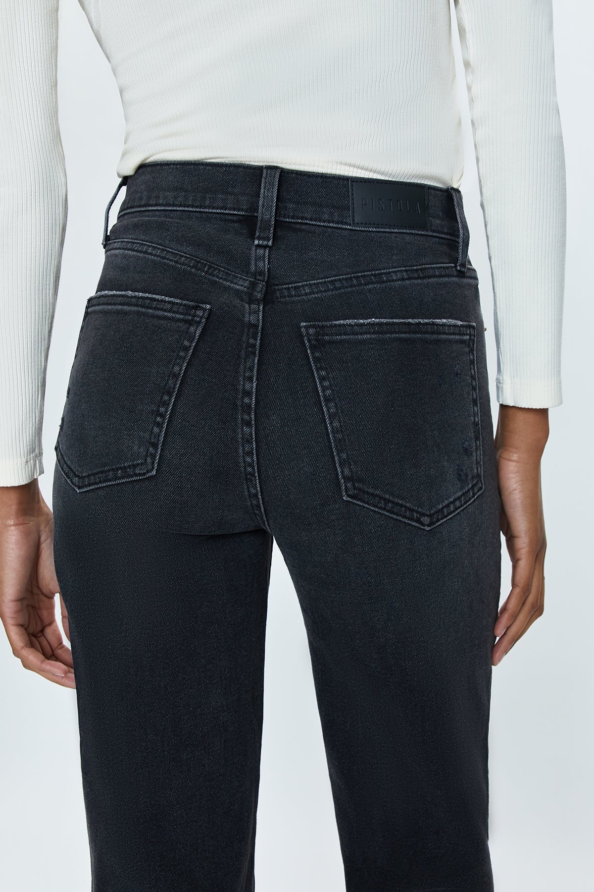 CHARLIE High Rise Cropped Straight Leg Jeans | Flat Iron Vintage