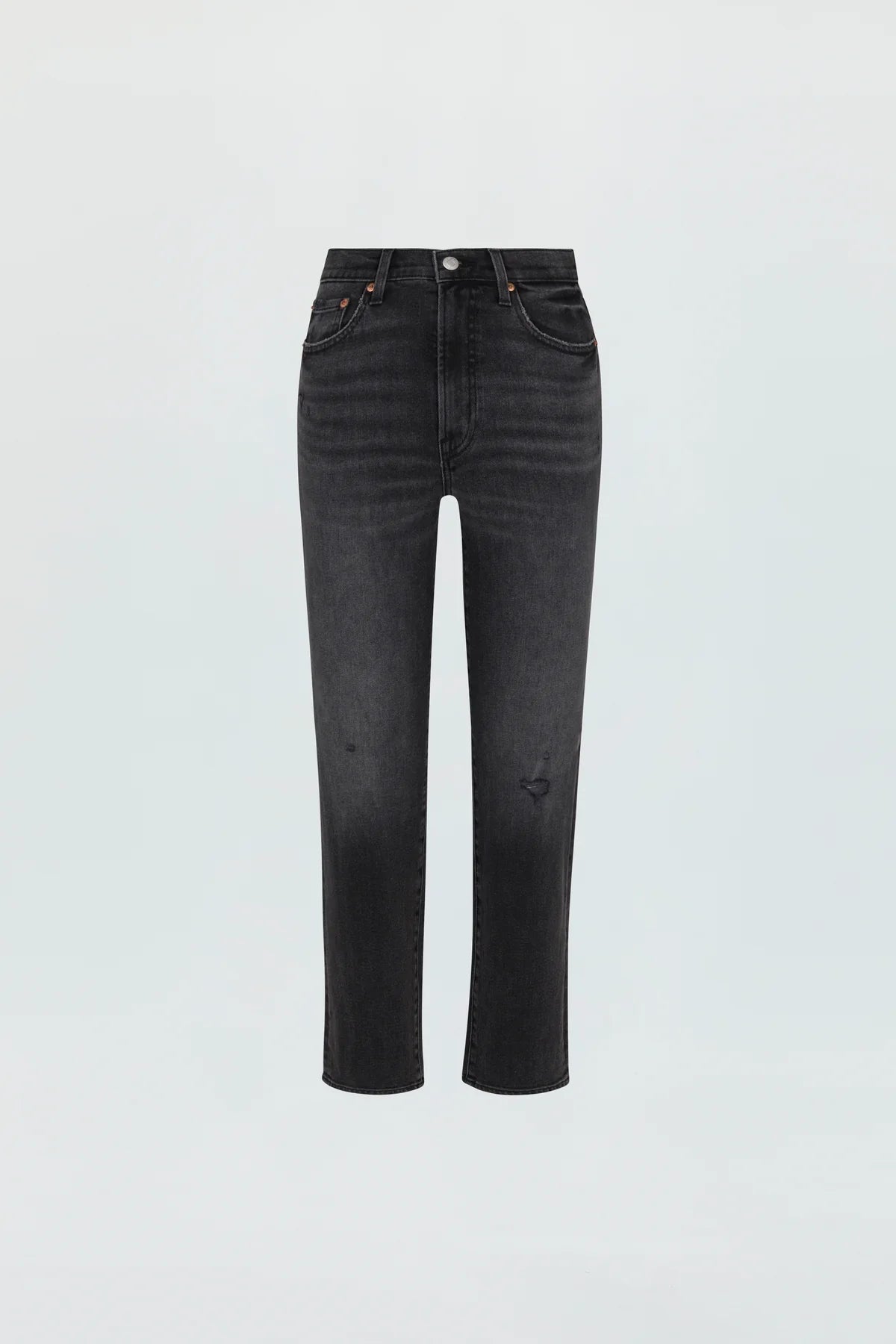 CHARLIE High Rise Cropped Straight Leg Jeans | Flat Iron Vintage