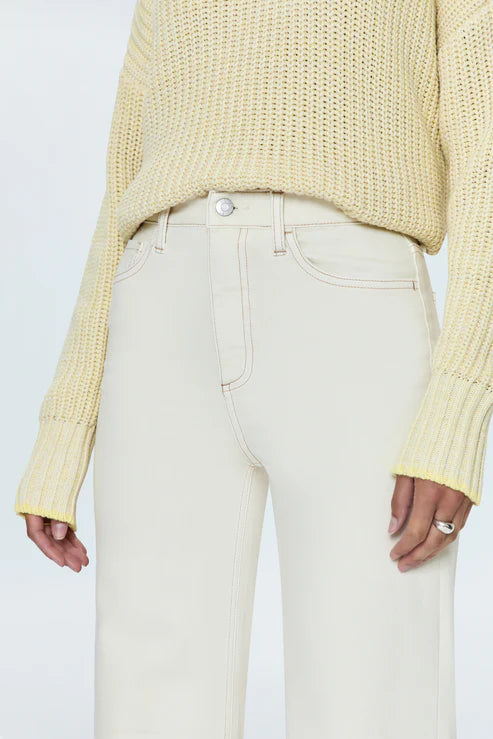 Lana High Rise Ultra Wide Jean | Ecru