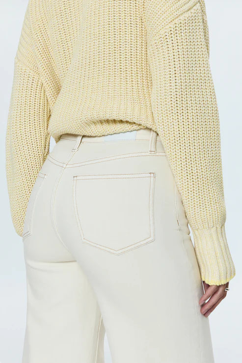 Lana High Rise Ultra Wide Jean | Ecru
