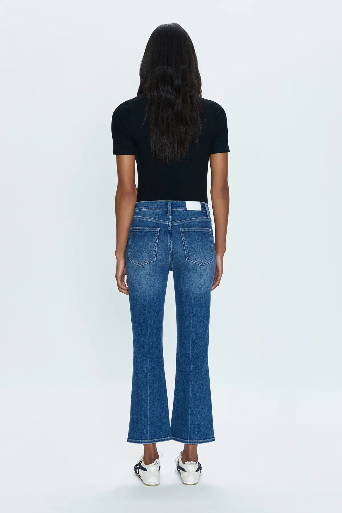 LENNON High Rise Cropped Boot Cut Jeans | City Distressed