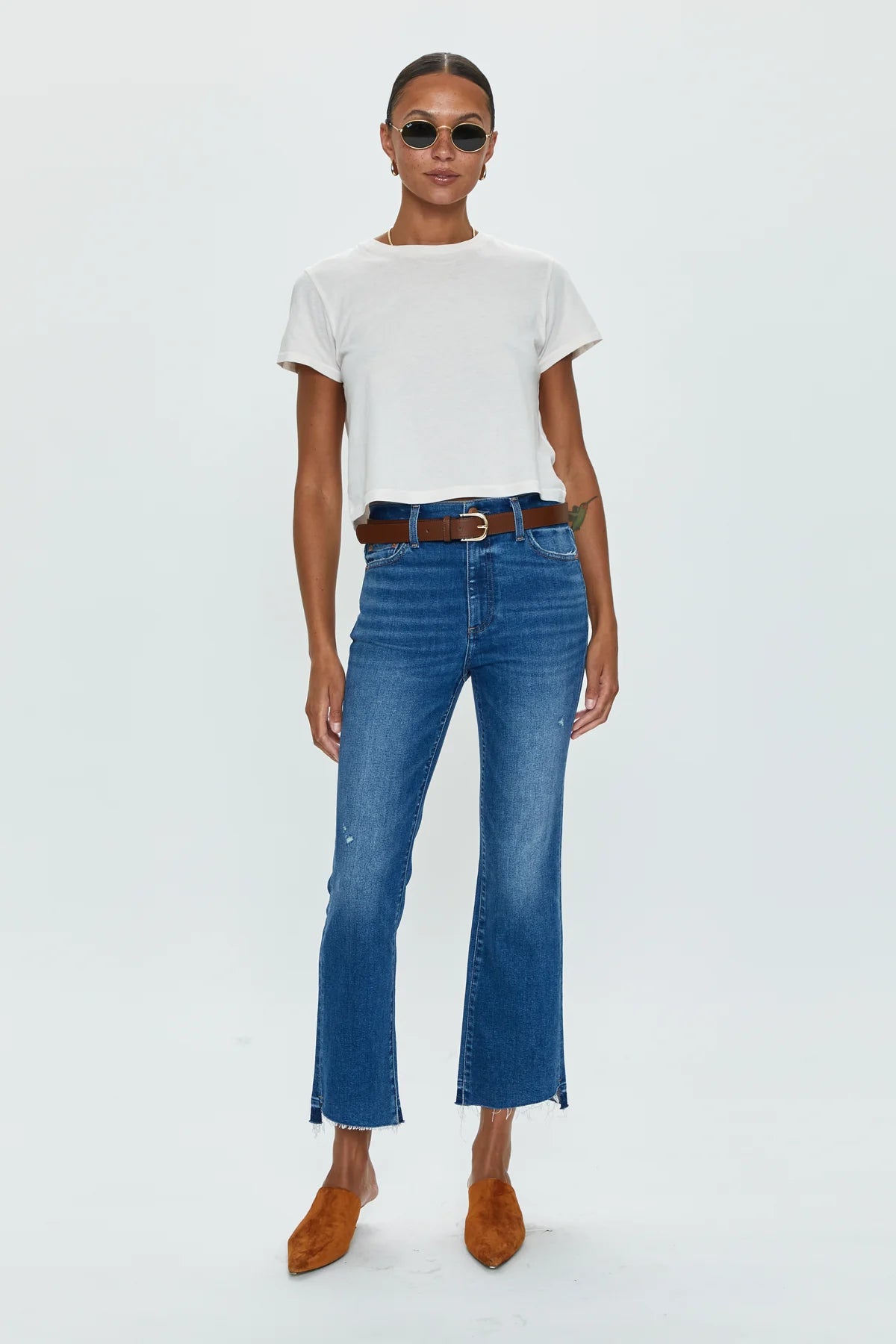 LENNON High Rise Cropped Boot Cut Jeans | Countryside Vintage