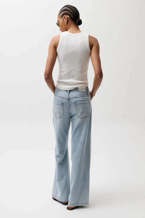 Jadyn Mid Rise Palazzo Jean | Chateau