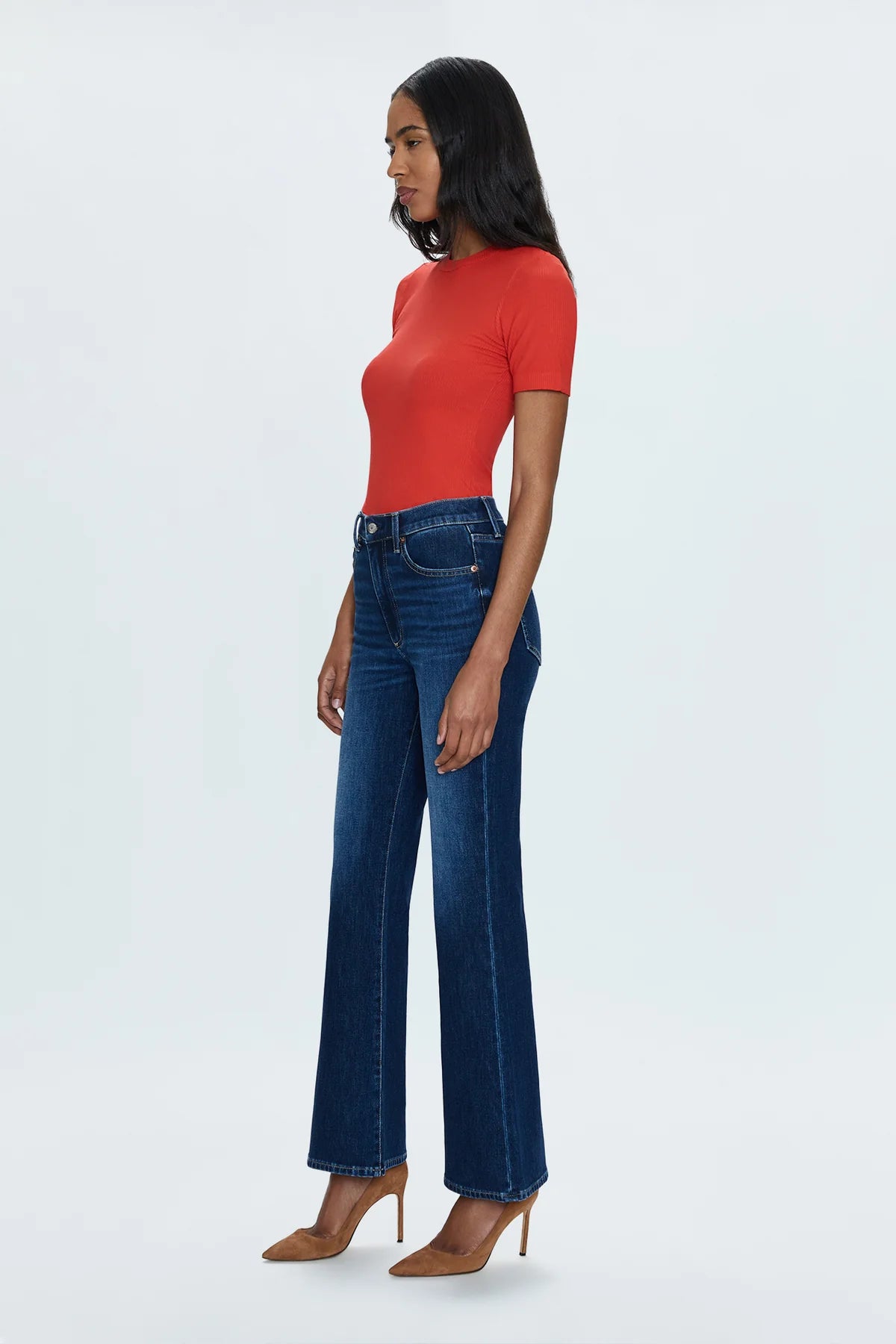 Haven High Rise Boot Cut Jeans | Greenwich