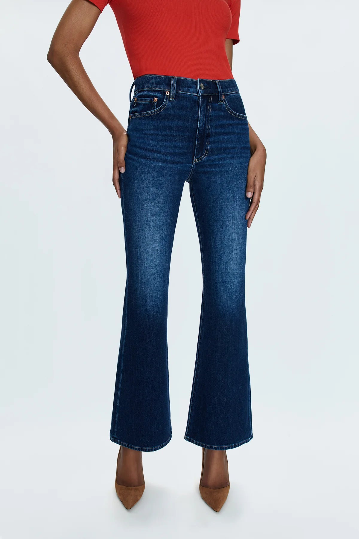 Haven High Rise Boot Cut Jeans | Greenwich