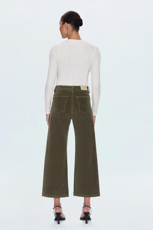 Penny Crop High Rise Wide Leg Pant - Sequoia