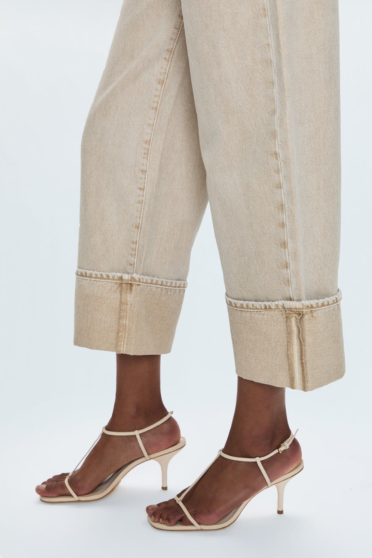 Ryder High Rise Cuffed Jean - Oat