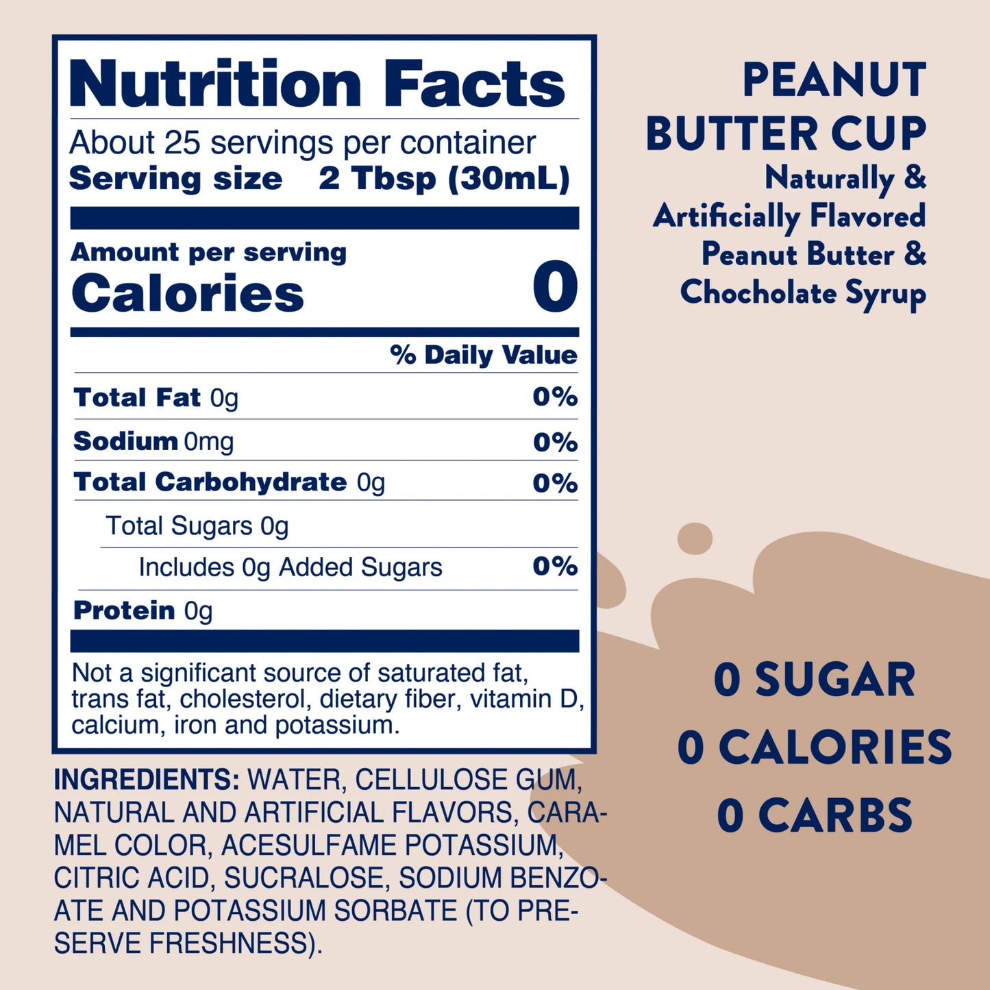 Sugar Free Peanut Butter Cup Syrup