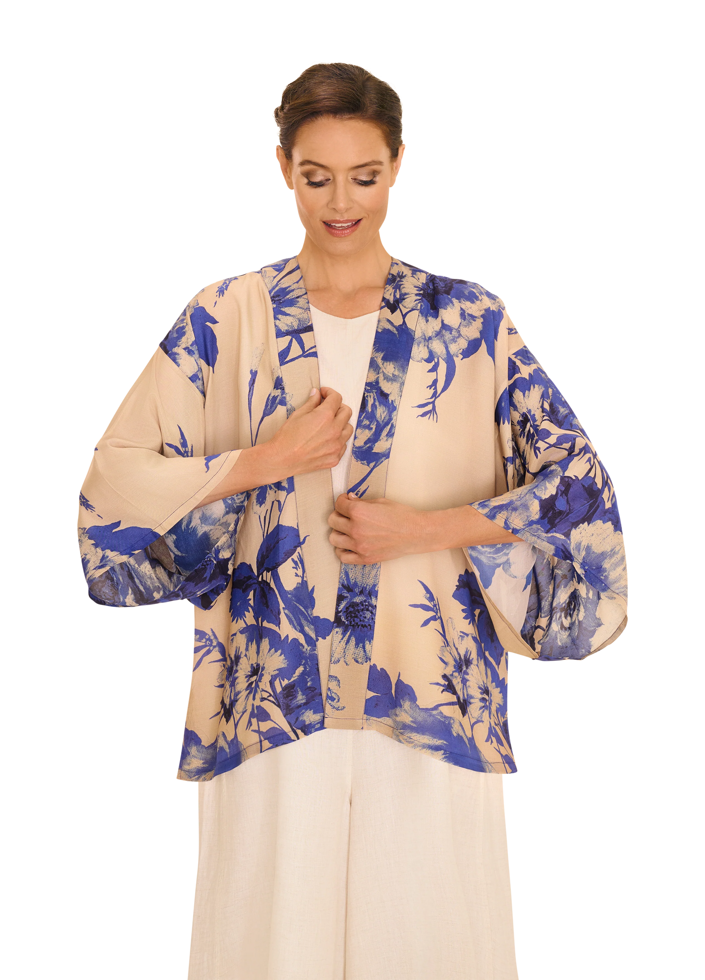 Kimono Jacket - China Blue Blooms