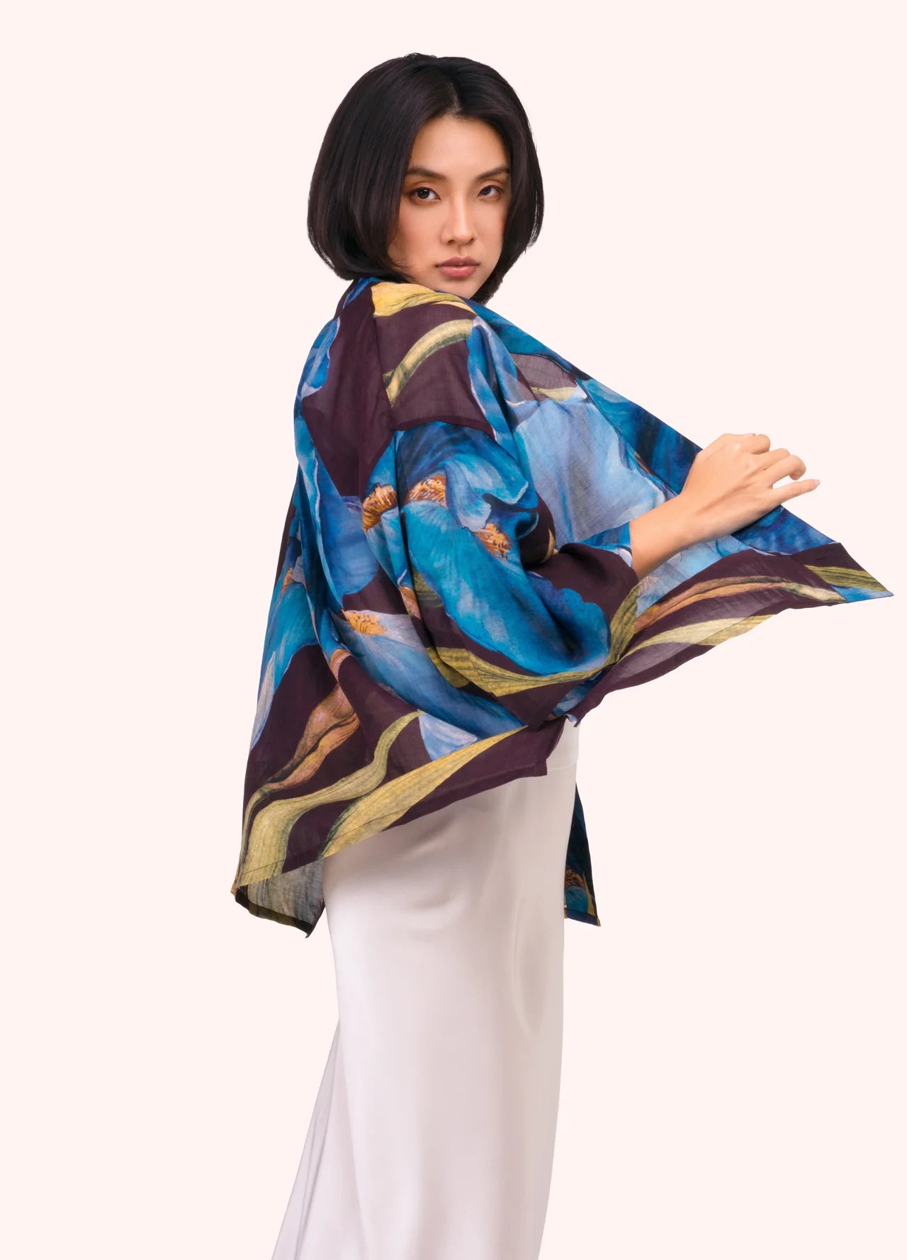 Short Kimono Jacket - Iris