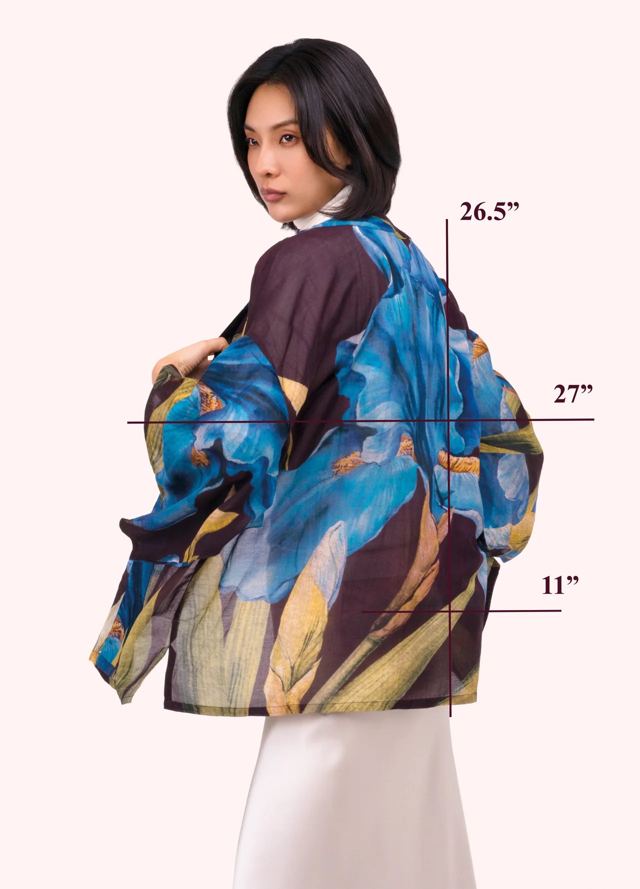 Short Kimono Jacket - Iris