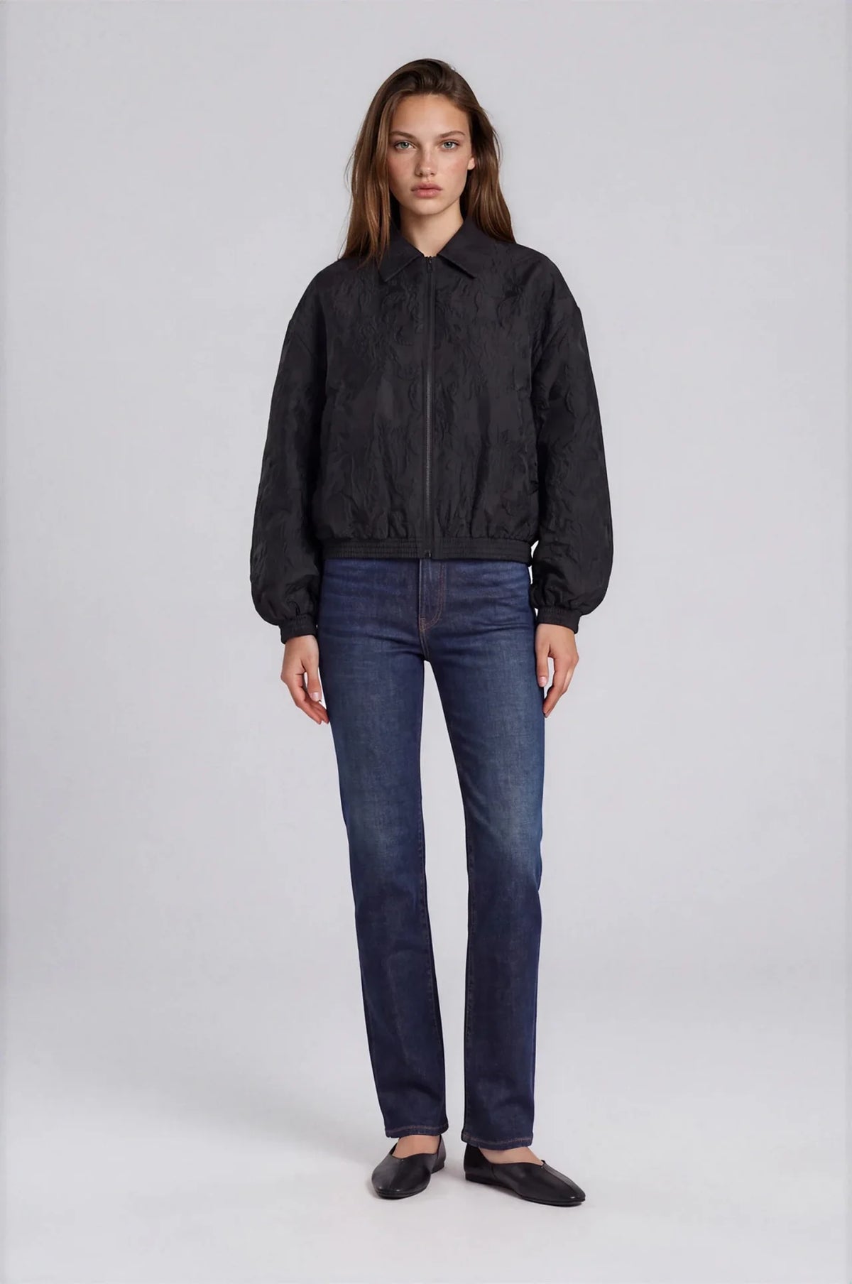 Autumn Bloom Bomber Jacket
