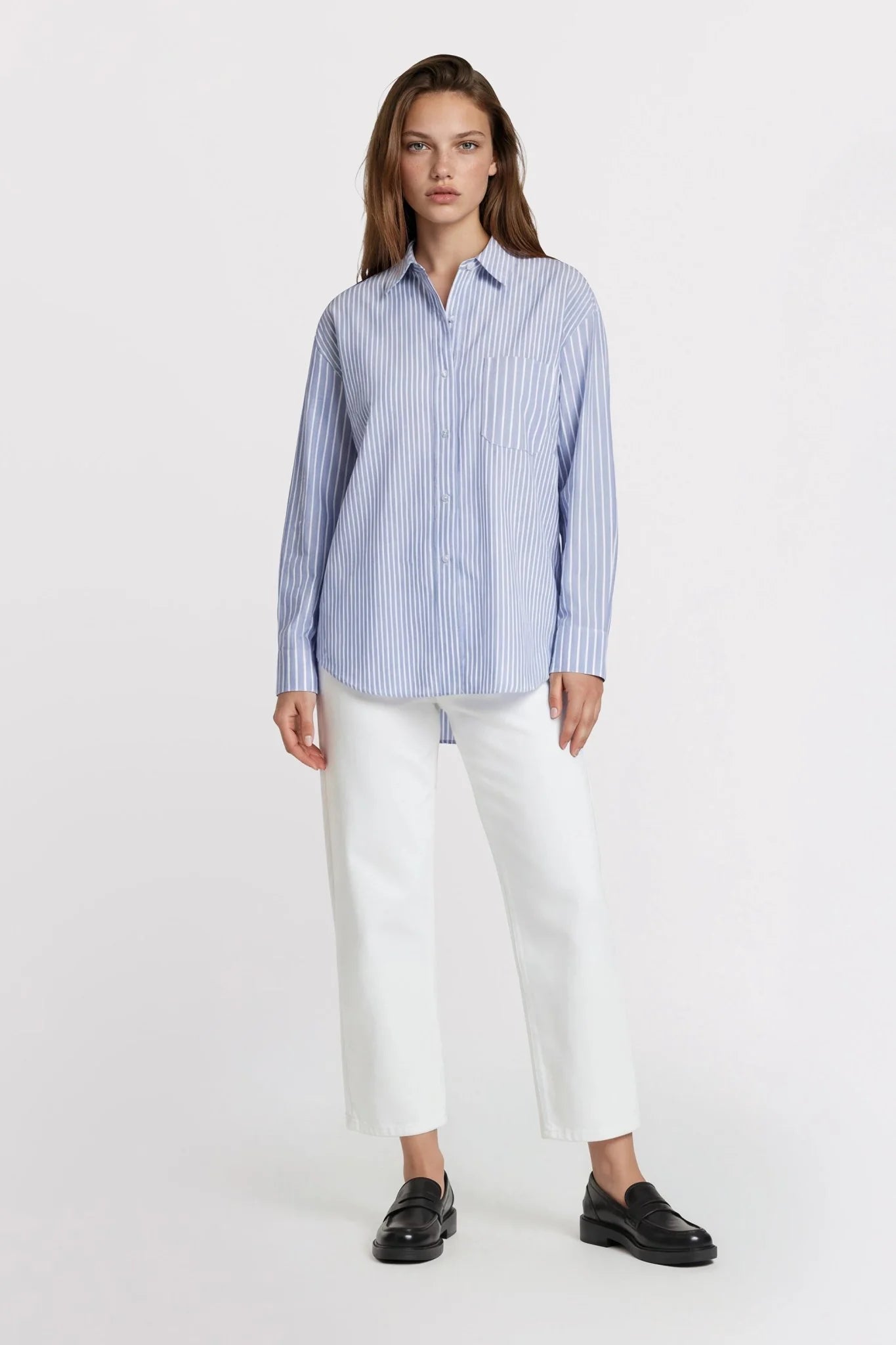 The Am to Pm Stripes Boyfriend Shirt