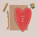 You & Me Heart Card