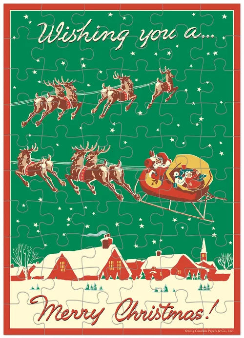 Wishing You A Merry Christmas Puzzle Card