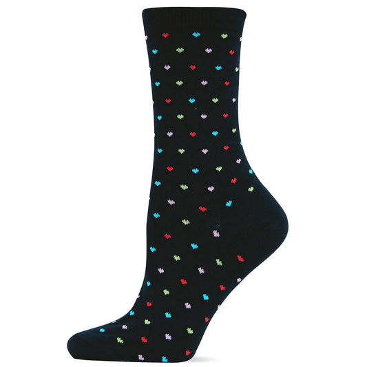 HOTSOX Women's Mini Hearts Crew Socks