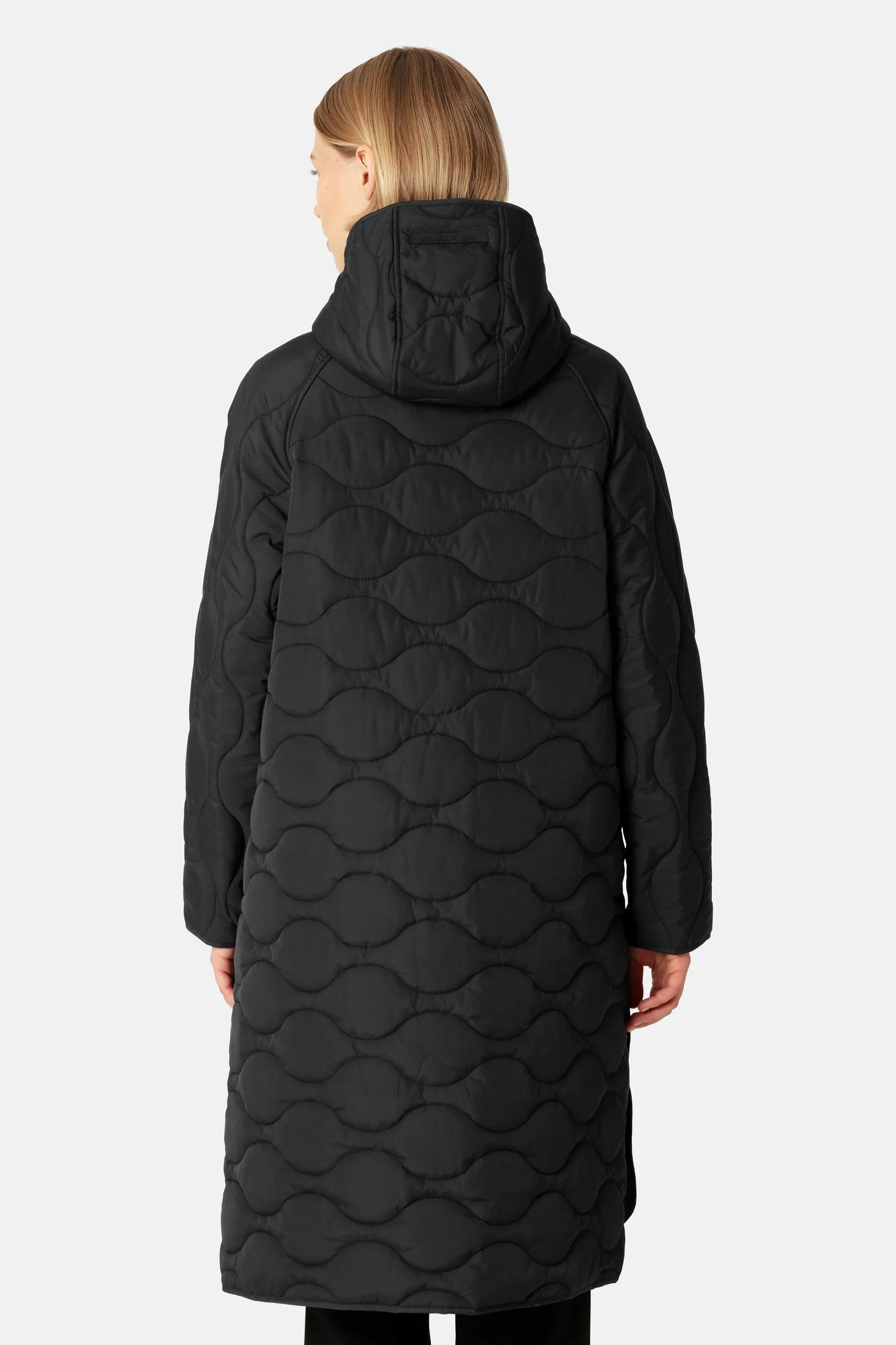 Long Quilt Jacket With Hood