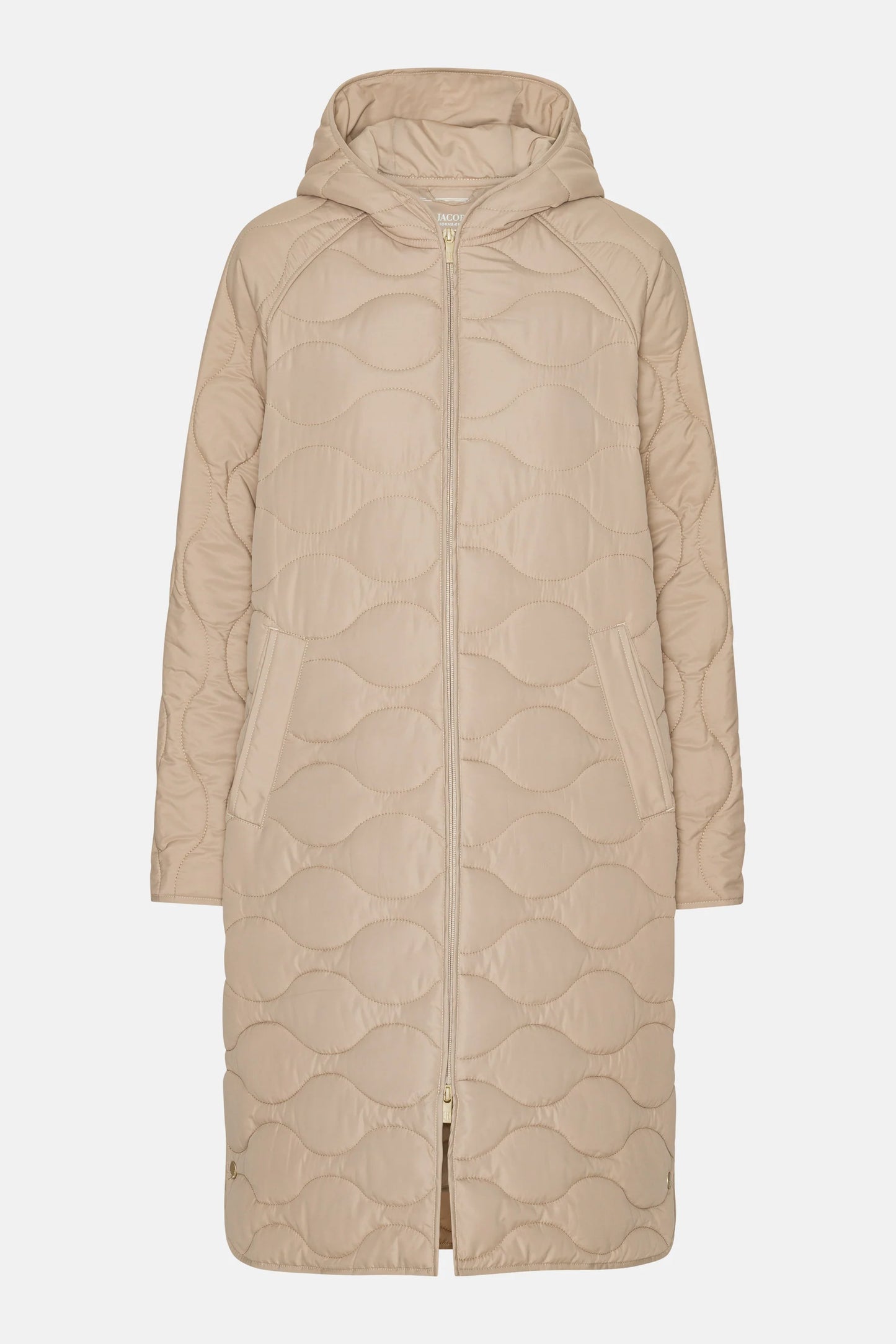 Long Quilt Jacket With Hood