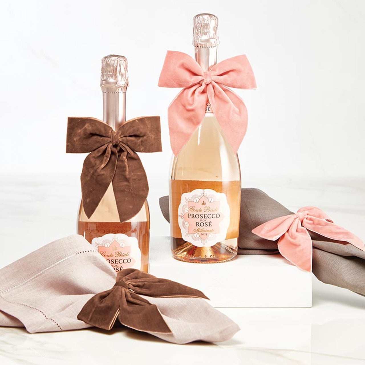 Velvet Napkin Ties | Rose