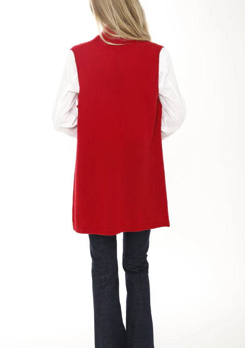 Cashmere Sleeveless Open Vest