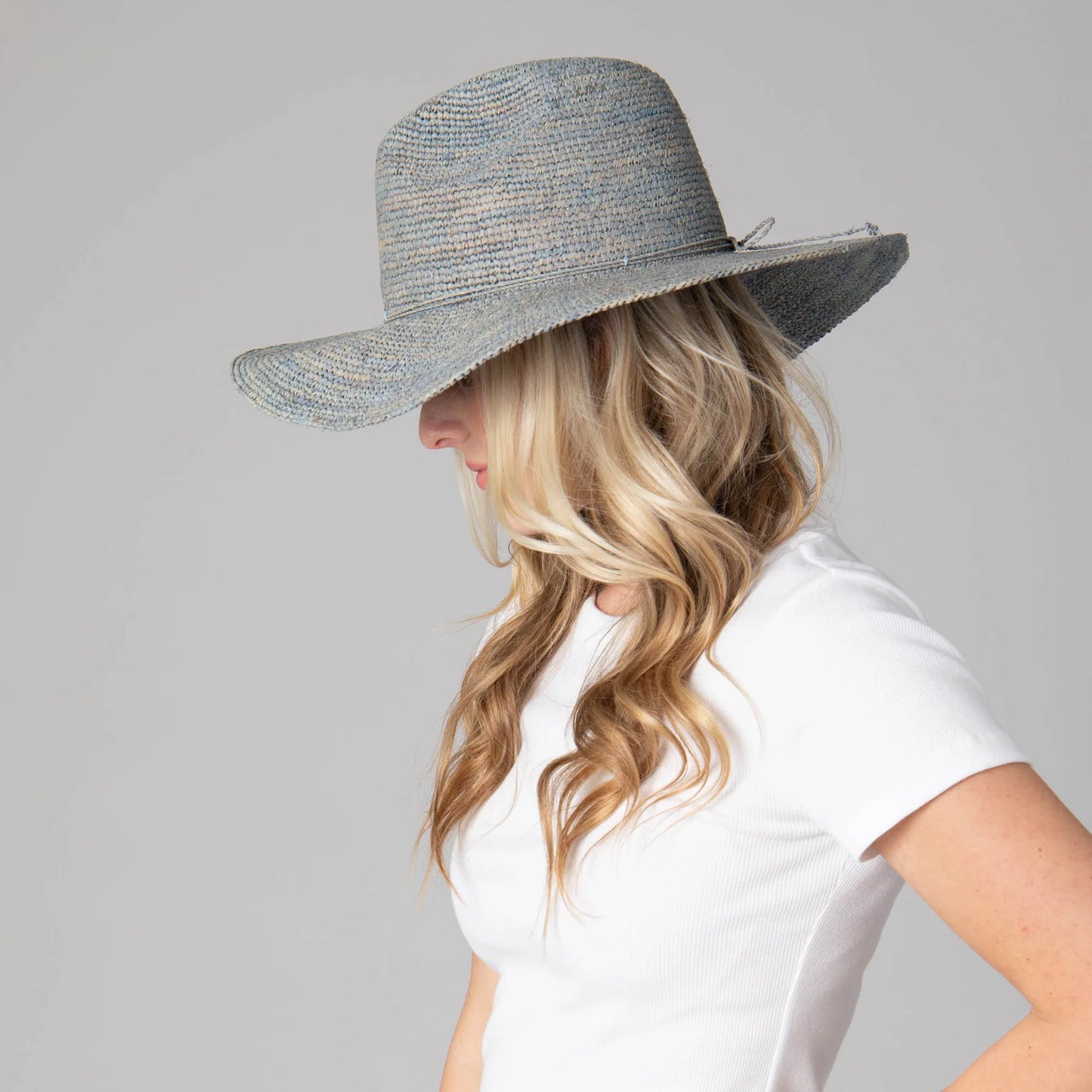 Marina Women's Crochet Raffia Fedora