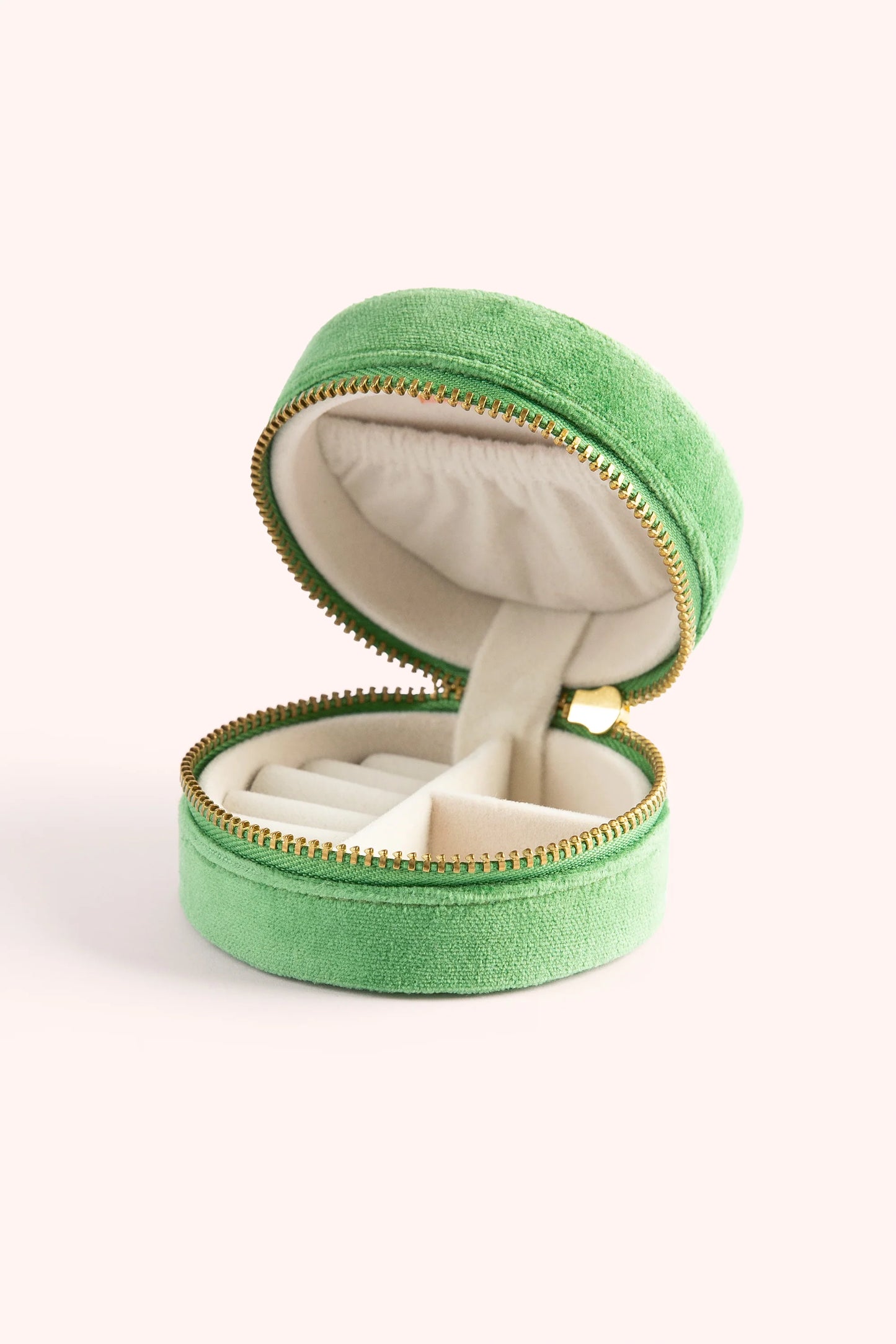Round Velvet Jewellery Box - Fox
