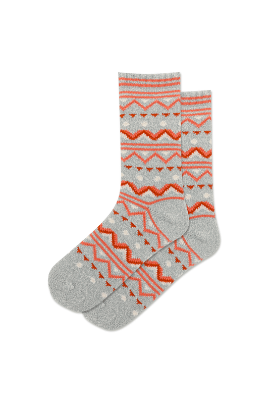 HOTSOX Women's Pink & Grey Patterned Boot Sock