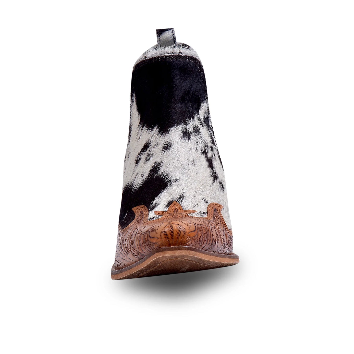 Frisco Blossom Hair-On Hide & Hand-Tooled Boots