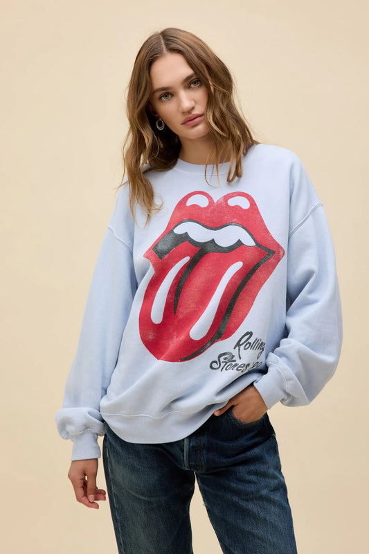 Rolling Stones Big Tongue '89 Oversized Crew Sweatshirt