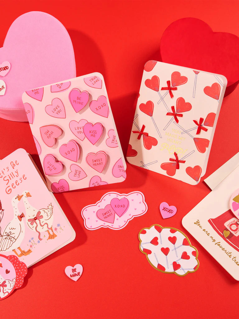 Sweet Candy Hearts Deluxe Greeting Cards