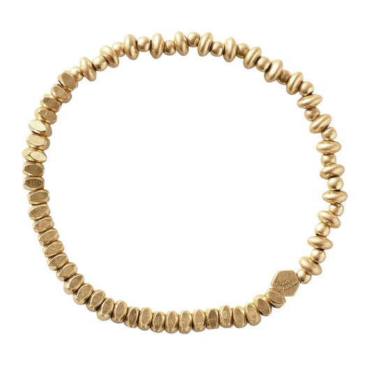 Mini Metal Stacking Bracelet - Mixed Beads
