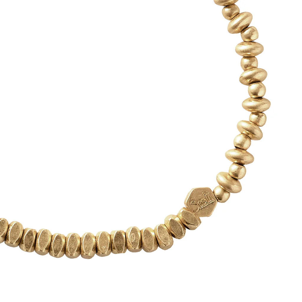 Mini Metal Stacking Bracelet - Mixed Beads